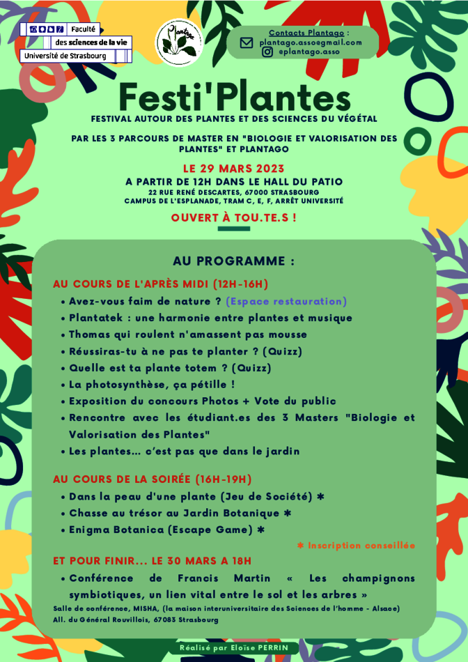 Festi Plantes Festival Autour Des Plantes Et Des Sciences Du V G Tal Facult Des Sciences De